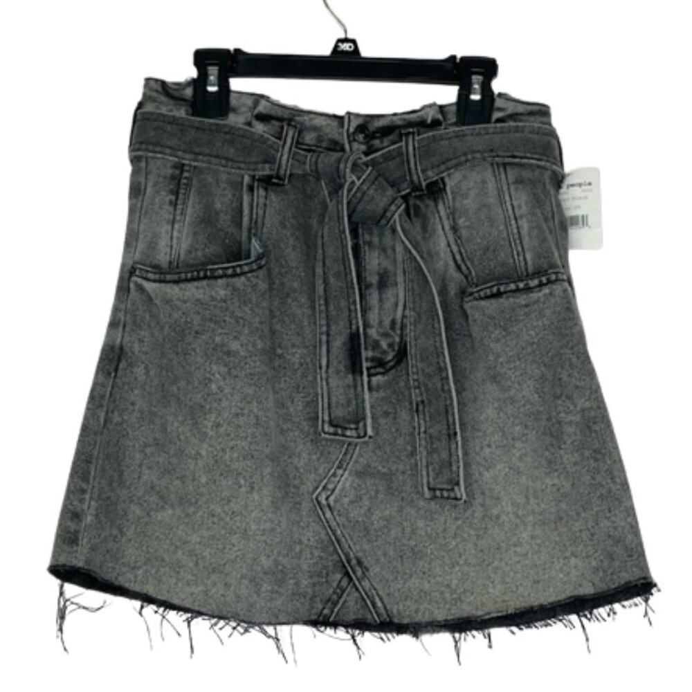 We the Free East of Eden black denim academia skirt size 26 NWT